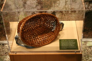 Cedar basket at museum